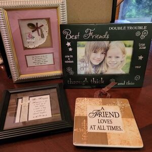 "Friends" Picture Frame, 2 Friend Special Framed Gifts, Ceramic Trevit Or...